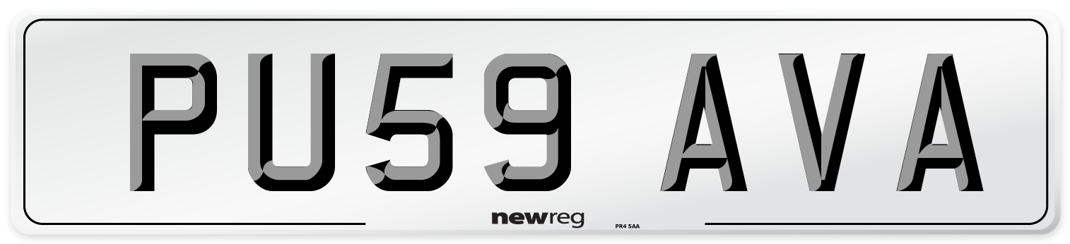 PU59 AVA Number Plate from New Reg
